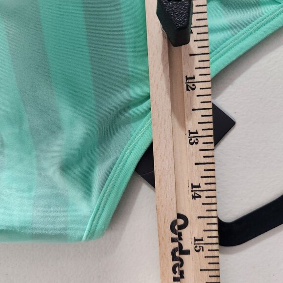 Nike Womens Tank Top Dri-Fit Striped With Shelf Bra Training Large Mint Green - Picture 11 of 14